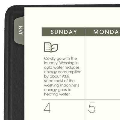 2026 AT-A-GLANCE Recycled 5" x 8" Weekly & Monthly Appointment Book Planner, Faux Leather Cover, Black (70-100G-05-26)
