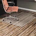 Alera All Day Use Non-Studded Chair Mat for Hard Floors, 45 x 53, Wide Lipped, Clear (CM2E232ALEPL)