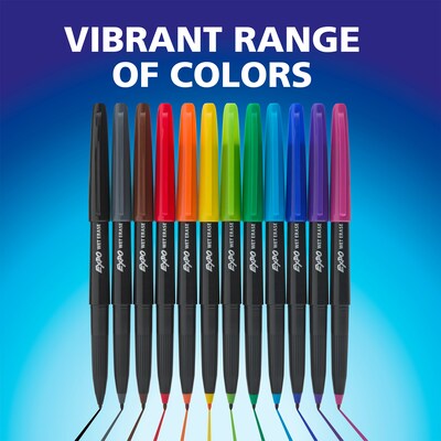 Expo Vis-à-Vis Wet Erase Markers, Fine Point, Blue, 12/Pack (16003)