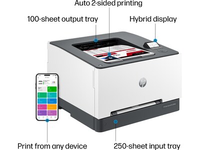 HP Color LaserJet Pro 3201dw Wireless Color Laser Printer, Office Printer, Duplex, Best for Office (499Q9F)