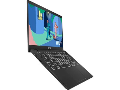 MSI Modern 14 C12M-495US 14" Laptop, Intel Core i3-1215U, 8GB Memory, 512GB SSD, Windows 11 (MOD1412495)