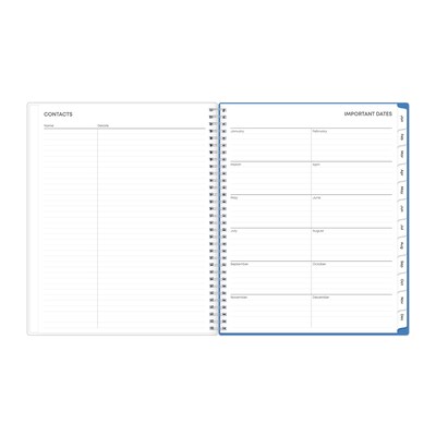2027 Blue Sky Savoy Cool 8.5" x 11" Calendar Year Weekly & Monthly Planner, Plastic Cover (148762-27)