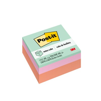 Post-it Notes, 3 x 3, Assorted Collection, 400 Sheet/Pad (2027)