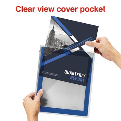 Staples Heavy Duty 1/2" 3-Ring Flexible Poly Binders, Blue (ST62610)