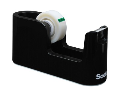 Scotch Heavy Duty Weighted Desktop Dispenser, 3" Core, Black (C-24)