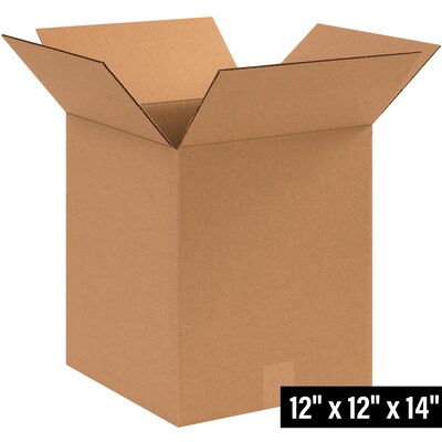 12 x 12 x 14 Shipping Boxes, 32 ECT, Kraft, 25/Bundle (BS121214)