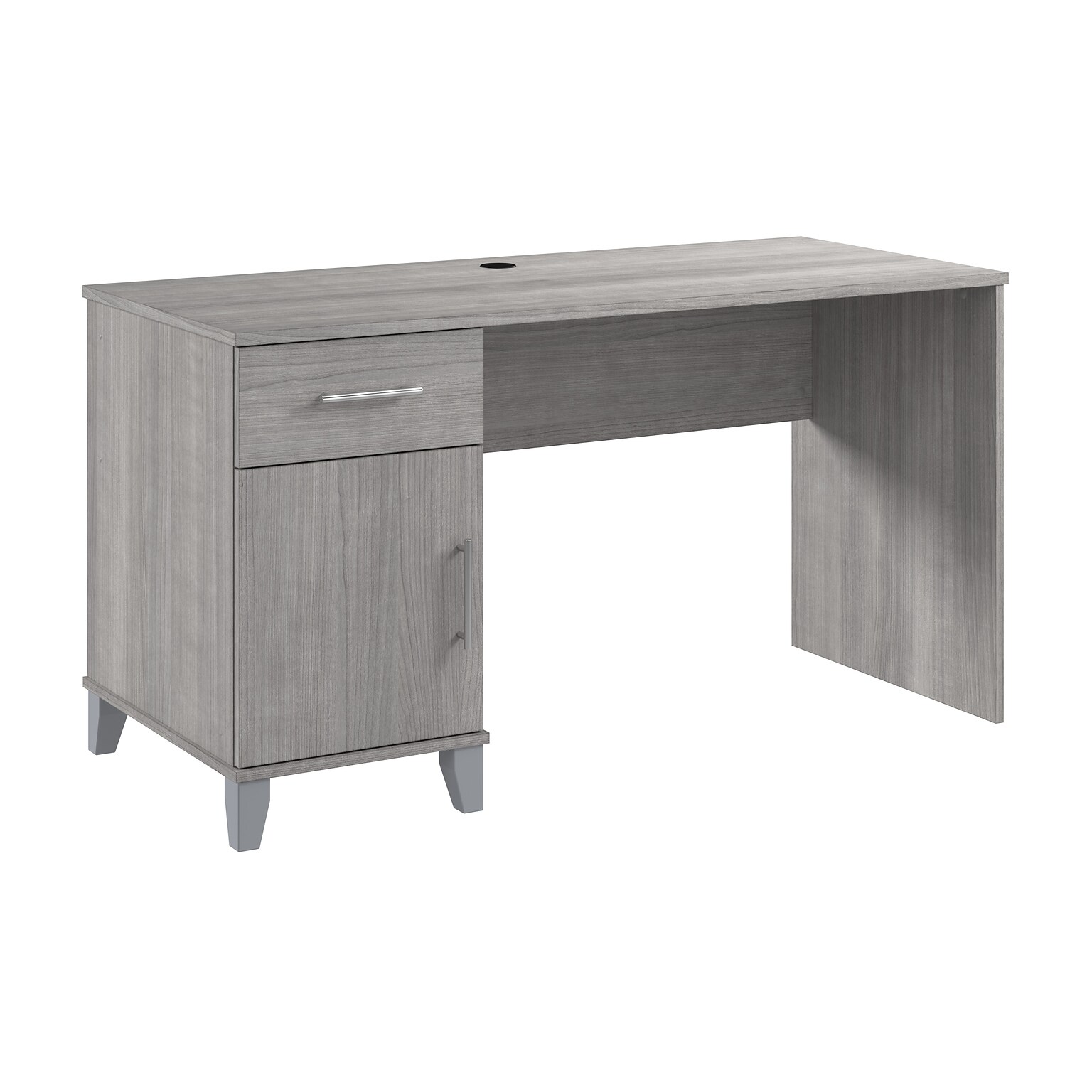 Bush Furniture Somerset 54W Office Desk with Drawer and Storage Cabinet, Platinum Gray (WC81254)