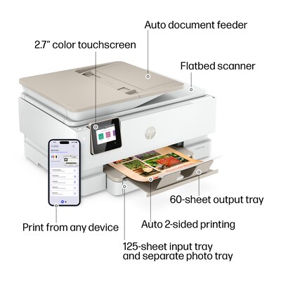 HP Envy Inspire ENVY 7955e Wireless Color Inkjet Printer, All-In-One, Print, Scan, Copy (1W2Y8A#B1H)