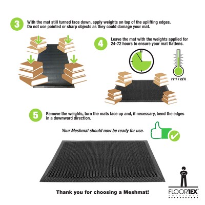 Floortex Doortex Meshmat Indoor Entrance Mat, 24 x 16, Metallic Gray (NREMFLYV0014)
