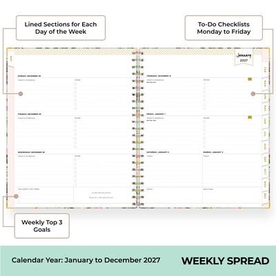 2027 Blue Sky Day Designer 8.5 x 11 Weekly & Monthly Planner (161650)
