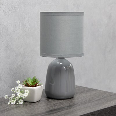 Simple Designs Table Lamp, Gray (LT1134-GRY)
