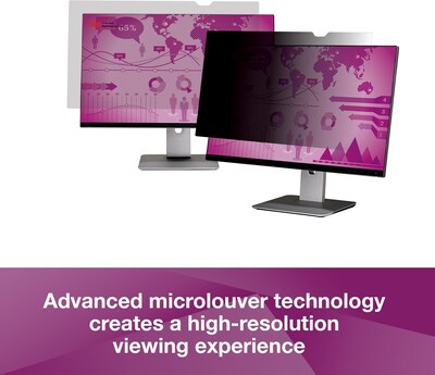 3M High Clarity Privacy Filter for 24" Widescreen Monitor, 16:10 Aspect Ratio (MMMHC240W1B)