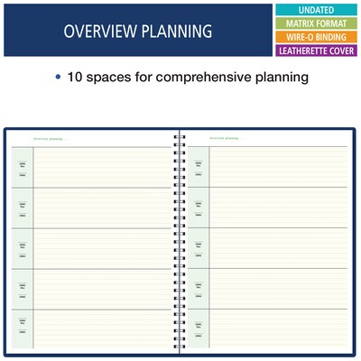 ELAN Undated Combination Plan and Record Book, 8.5" x 11", 30/Pack (PR8-1035-CP)