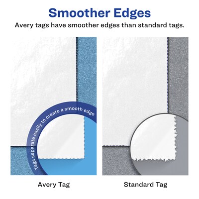 Avery 2" x 1-1/4"  Blank Price & Merchandise Tags, White, 180/Carton (95291-GWT10)
