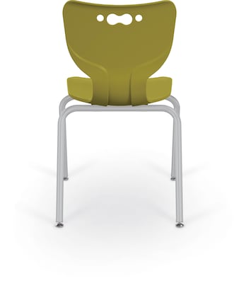 MooreCo 18" Hierarchy Student Chair with 4 Legs, Bee/Platinum Base (703673562690)