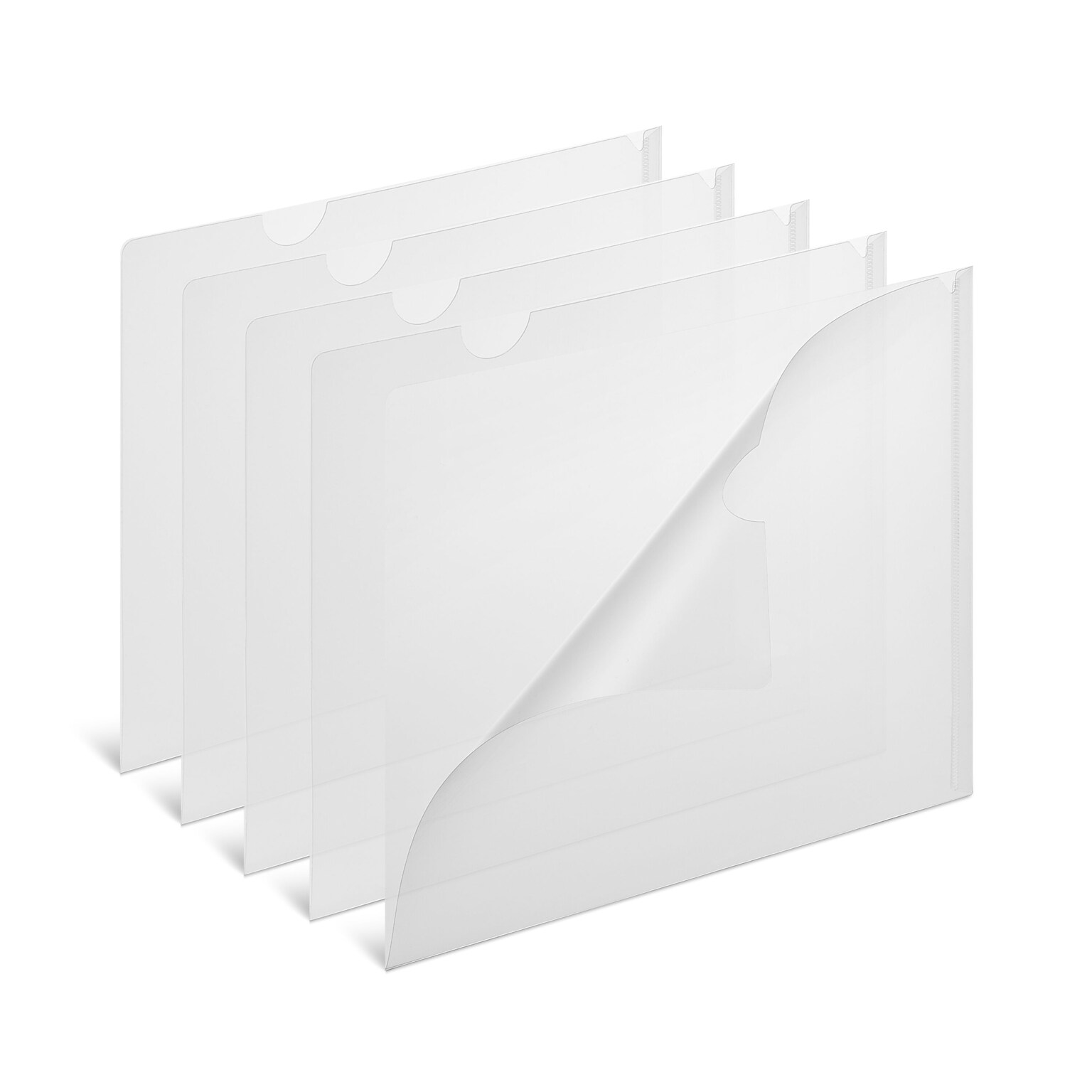 Staples Plastic Document File, 5-Pocket, Letter Size, Clear, 5/Pack (TR11094)
