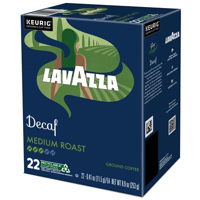 Lavazza Classico Decaf Coffee Keurig® K-Cup® Pods, Medium Roast, 22/Box (5000382581)