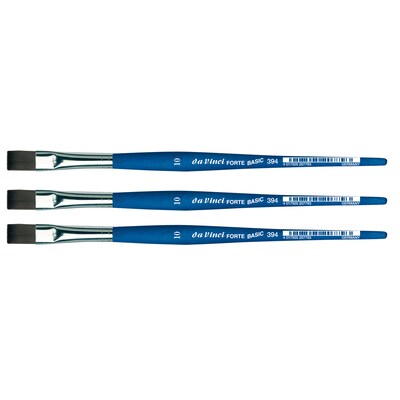 da Vinci FORTE BASIC Acrylic Synthetic Student Flat Brush, 3 /Pack (DVXVA39410-3)