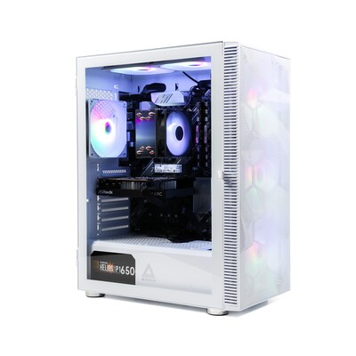 Skytech Gaming Storm Desktop Computer, AMD Ryzen 5 5600G, 16GB RAM, 1TB SSD, Intel Arc A380 6GB Graphics, Windows 11, White