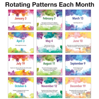 2026 Global Printed Products Watercolors 6" x 6" Day-to-Day Calendar (GPP-0044)