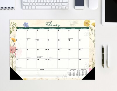 2026 Willow Creek Botanical Garden 17" x 12" Monthly Desk Pad Calendar (57094)