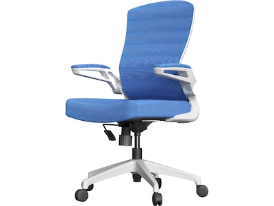 RAYNOR GROUP ION Fabric Task Chair, Blue/White (ION-WH-BLU)