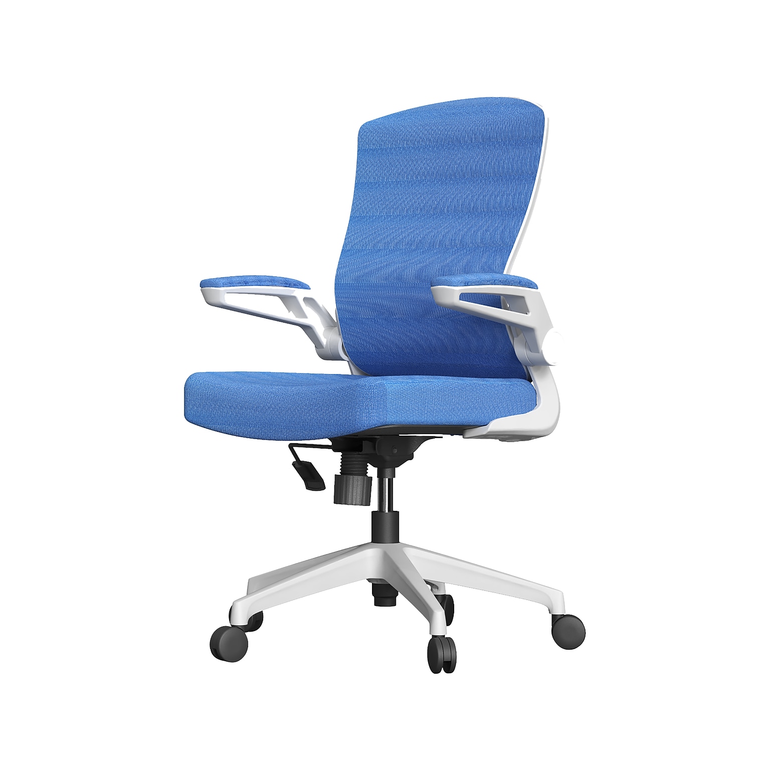 RAYNOR GROUP ION Fabric Task Chair, Blue/White (ION-WH-BLU)