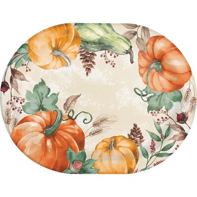 Say Hooray! Harvest Delight Paper Plates and Guest Towels Kit, Multicolored, 48/Pack (DTC9388E2H)