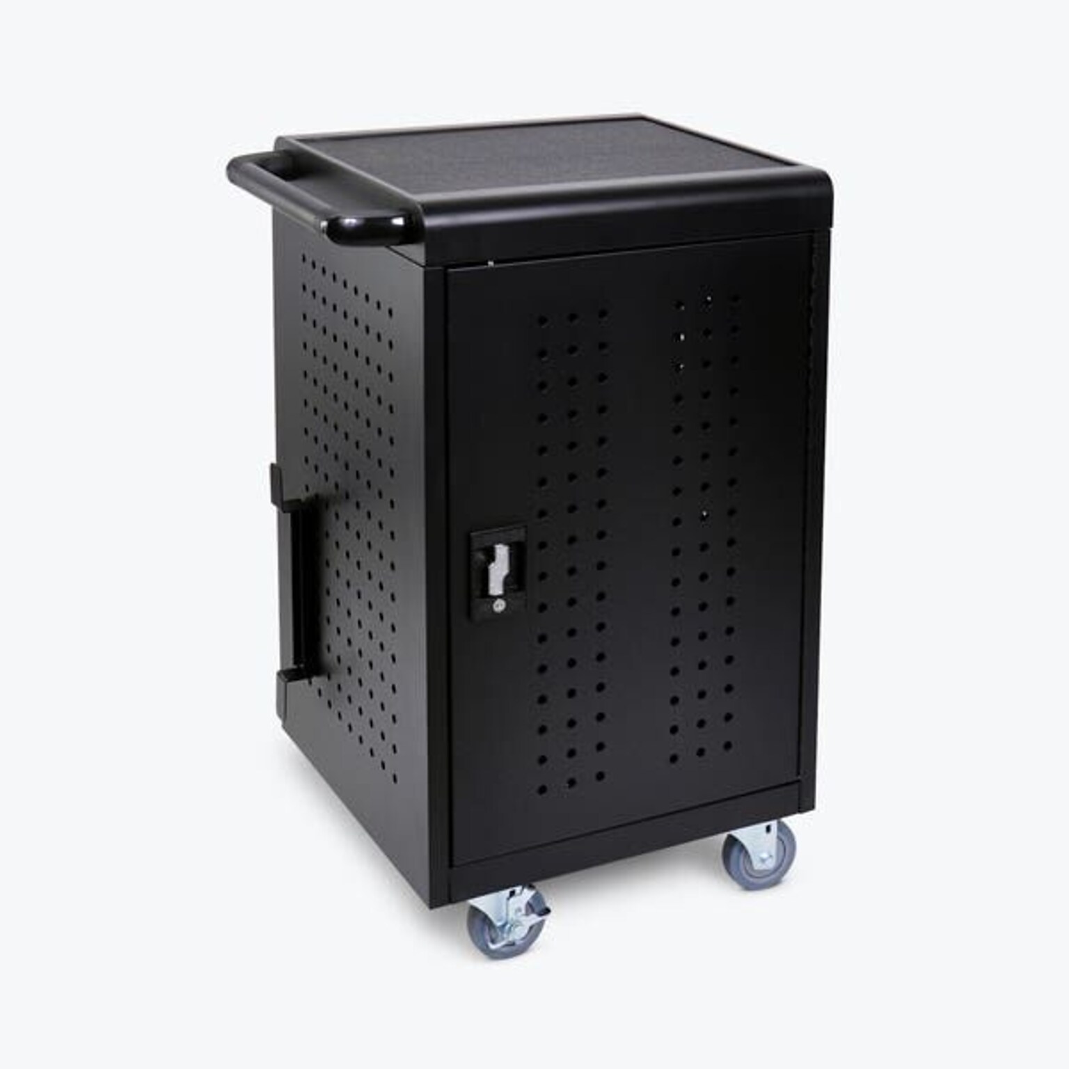 Luxor Lockable 30-Unit Laptop Storage Cabinet, Black Steel (LLTM30-B)