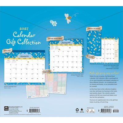 2027 BrownTrout Busy Bees 14.25 x 13 Monthly Calendar, Assorted Colors (9798330716166)