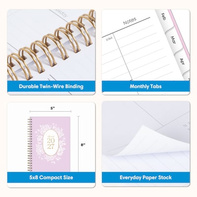 2027 Blue Sky 5" x 8" Weekly & Monthly Planner, Lilac (164287)