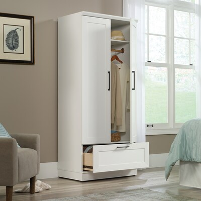 Sauder HomePlus 71"H Storage Armoire with 2 Shelves, Soft White (423144)