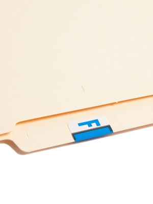 Smead BCCR Labels File Folder Label, F, Blue, 500 Labels/Pack (67076)