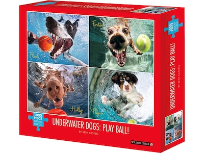 Willow Creek Underwater Dogs: Play Ball 1000-Piece Jigsaw Puzzle (48482)