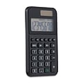 8-Digit Solar and Battery Basic Pocket Calculator, Black (ST130-CC)