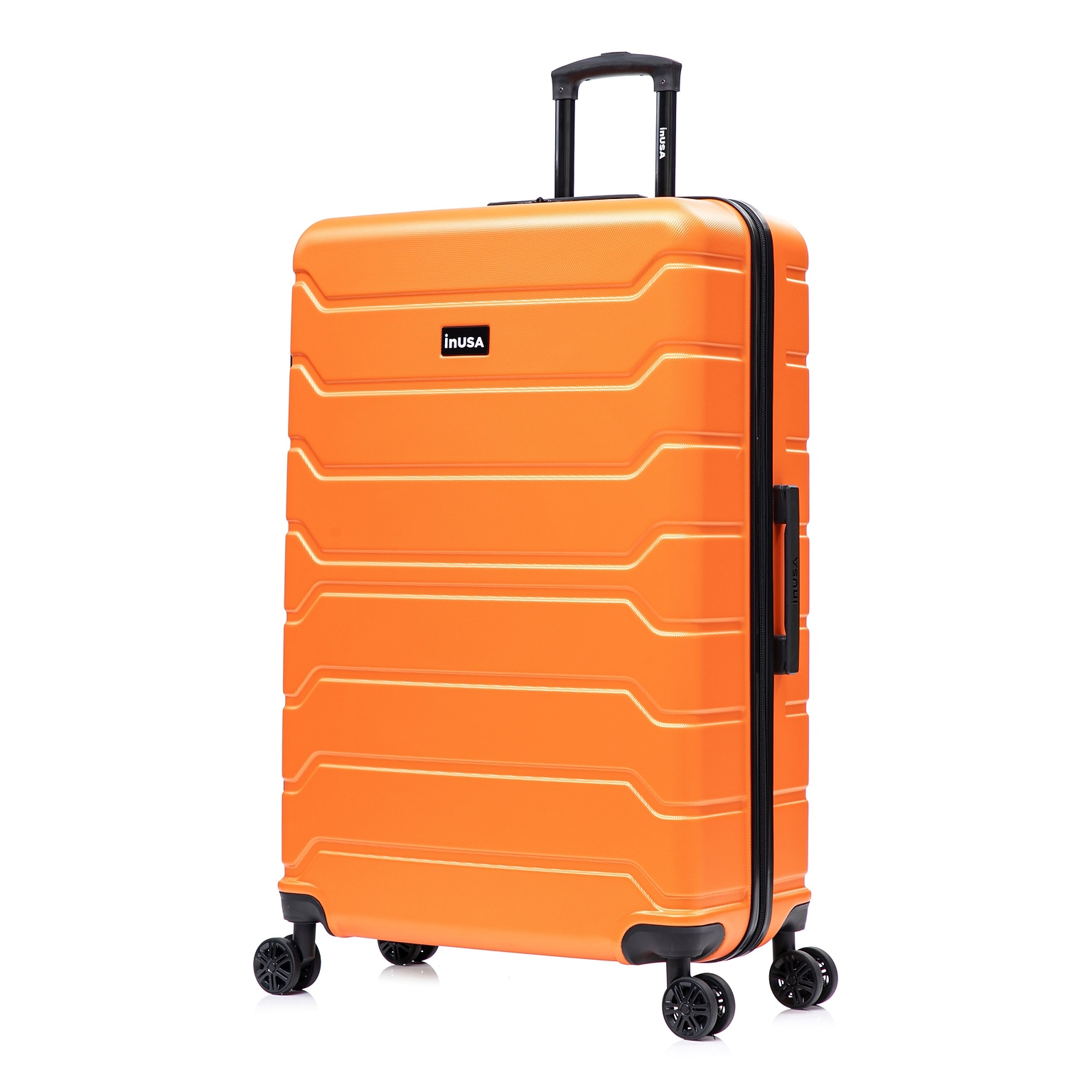 InUSA Trend 34.05 Hardside Suitcase, 4-Wheeled Spinner, TSA Checkpoint Friendly, Orange (IUTRE00XL-ORA)