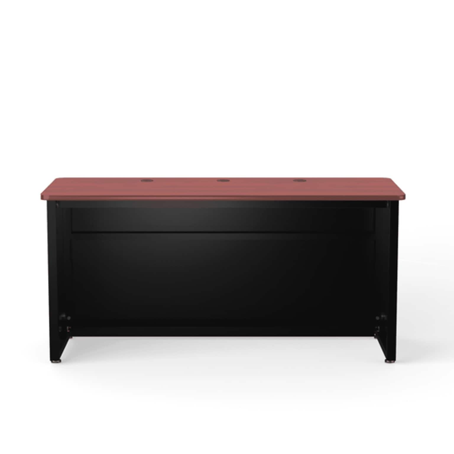VersaDesk 60W Enclosed Versa Classroom Desk, Cherry/Black (CD6024-BC)