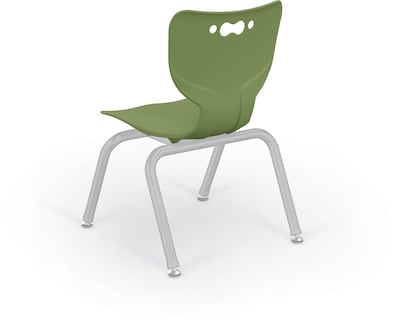 MooreCo 12 Hierarchy Student Chair with 4 Legs, Moss/Platinum Base (703673563093)