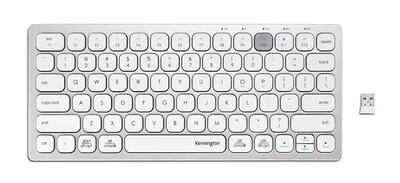 Kensington Multi-Device Dual Wireless Compact Keyboard, Silver (K75504US)