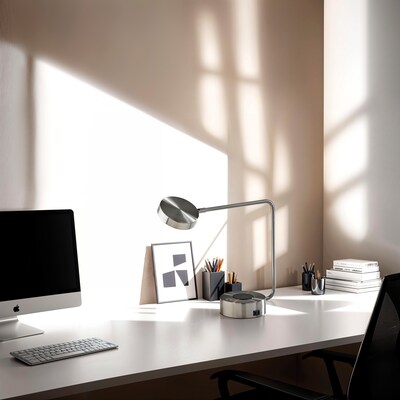 Adesso Viper Supercharger LED Desk Lamp, 15H, Brushed Steel (2615-22)