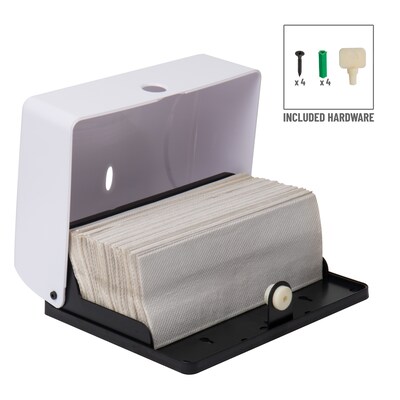 Mind Reader Folded Paper Towel Dispenser, White (PTWIDE-WHT)