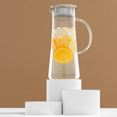 JoyJolt Glass Water Pitcher with Lid