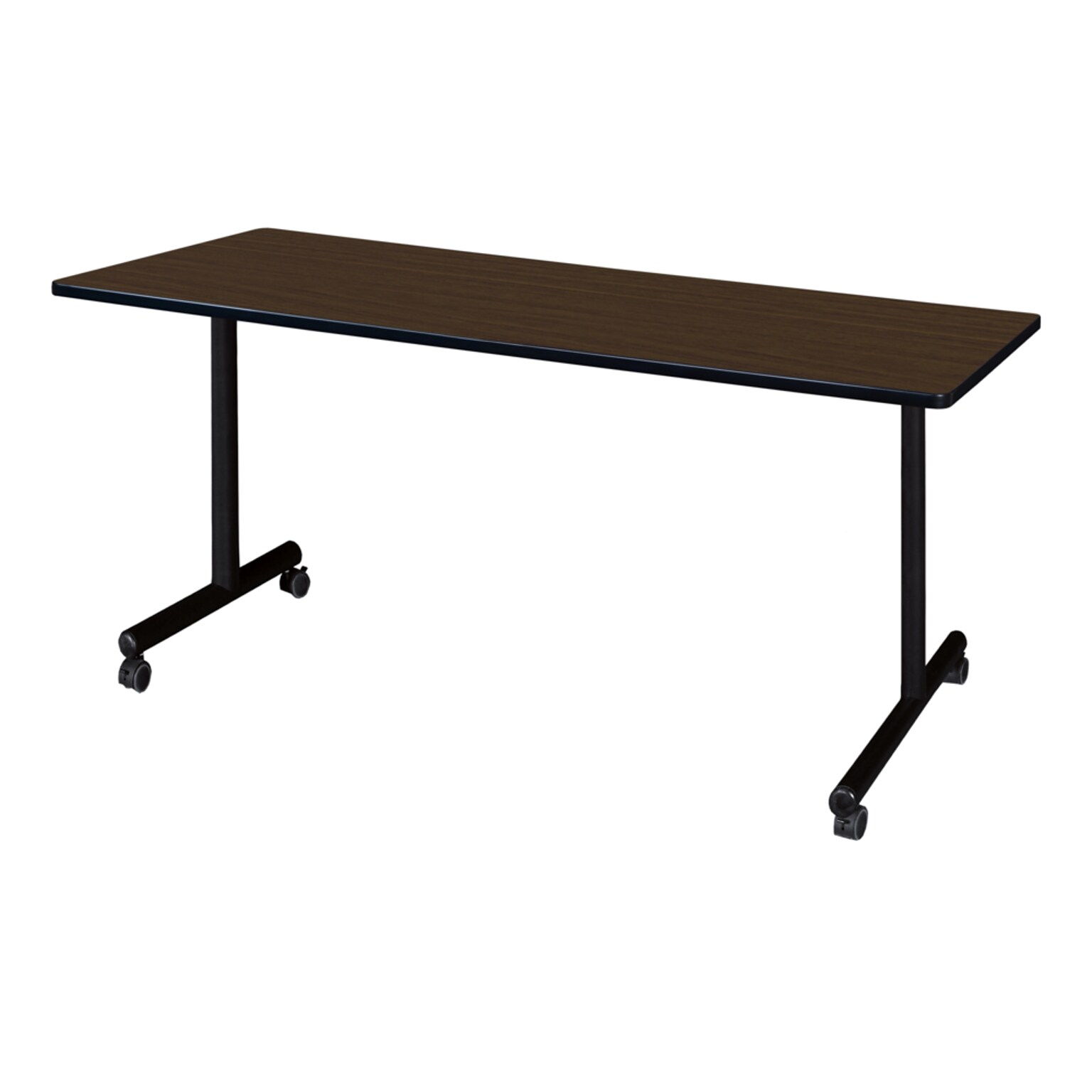 Regency Kobe Mobile T-Base Training Seminar Table, 66 x 30 Neo Walnut (MKTRCC6630NW)