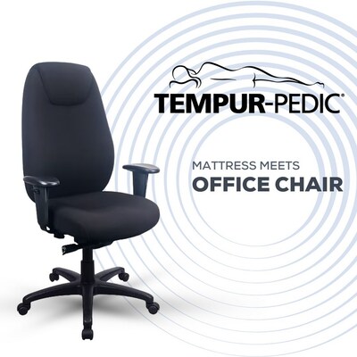 Tempur-Pedic Ergonomic Fabric Swivel Computer and Desk Chair, Black (TP6400-BLK)