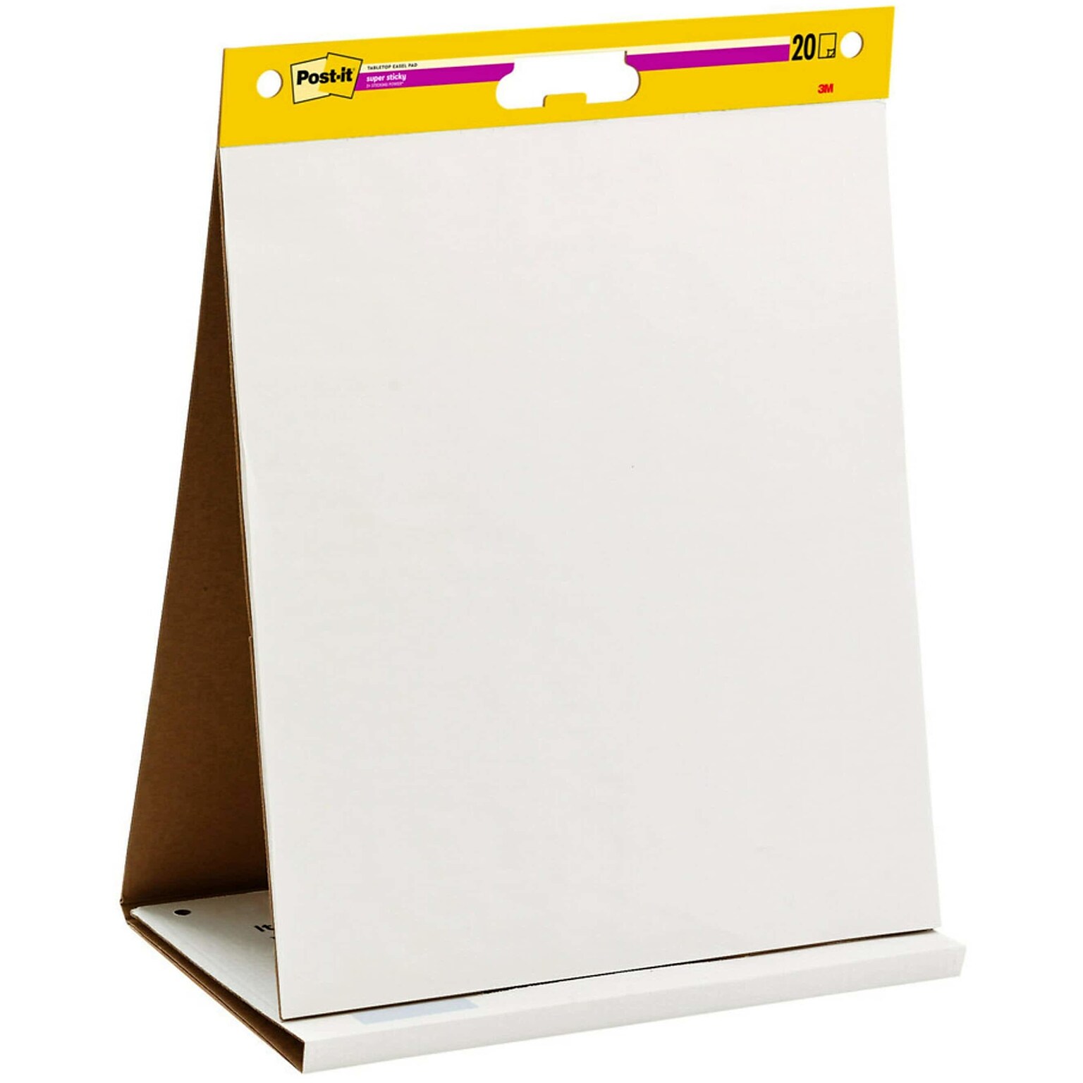 Post-it Super Sticky Tabletop Easel Pad, 20 x 23, 20 Sheets/Pad (563DE)