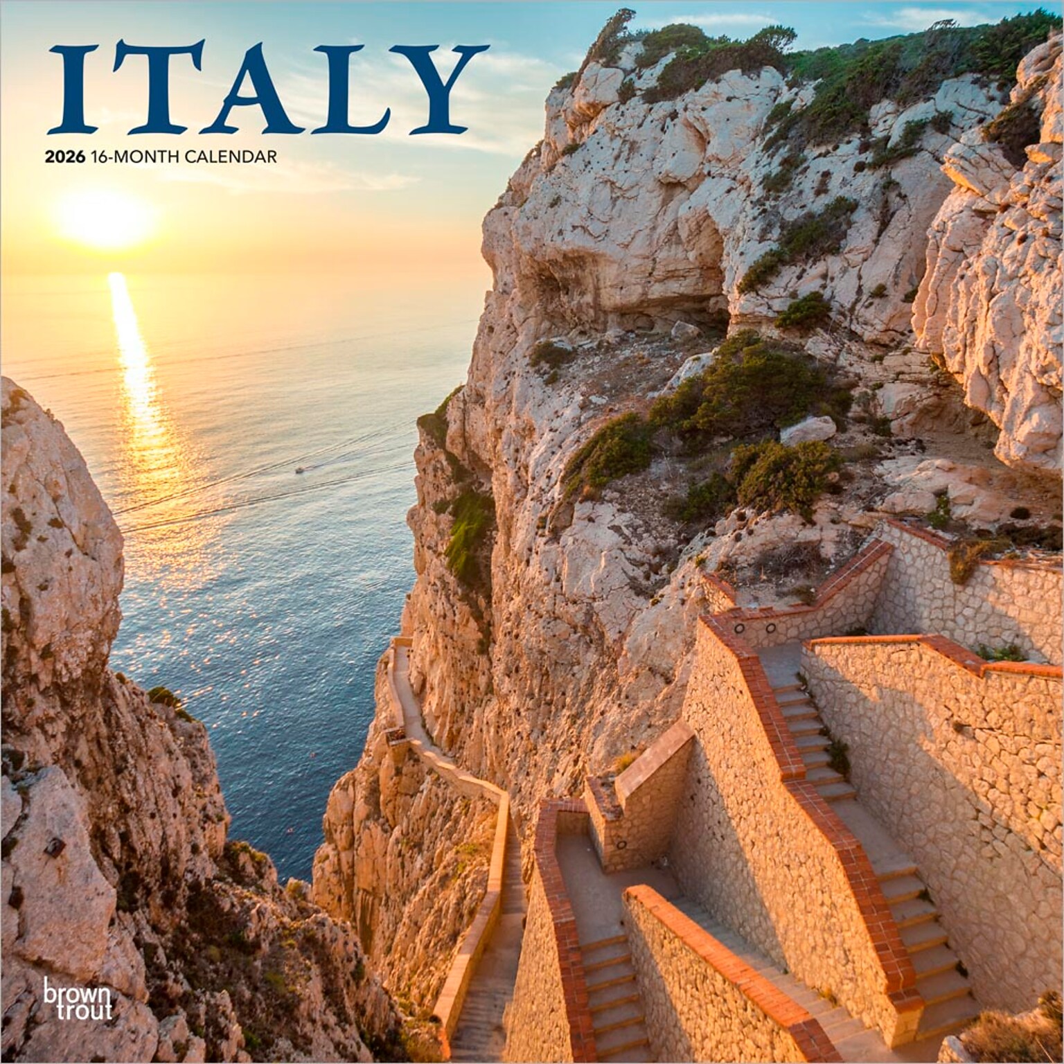 2026 BrownTrout Italy 12 x 12 Monthly Wall Calendar (9798330703951)