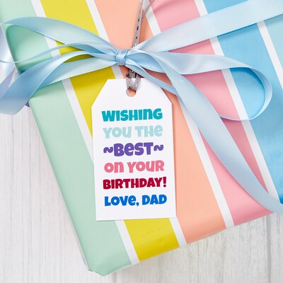 Avery Printable Blank Gift Tags with Strings, 3.5, White, 96/Pack (22802)