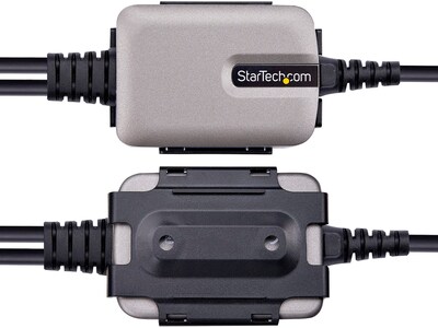 StarTech 2' USB-A to 2-Port RS-232 Serial Adapter Cable, Male-to-Male, Black, 'DI Chip, COM Retention (2P1FFC-USB-SERIAL)