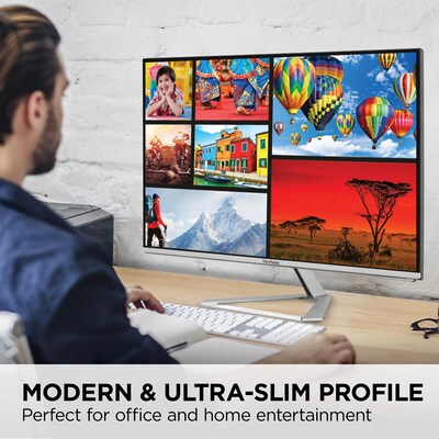 ViewSonic Thin-Bezel 27" 4K Ultra HD 60Hz LED Monitor, Silver (VX2776-4K-MHDU)
