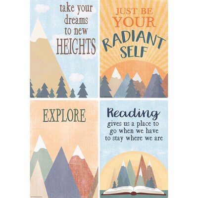 Teacher Created Resources Moving Mountains Small Poster Pack, 12 Posters/Pack (TCR9172)